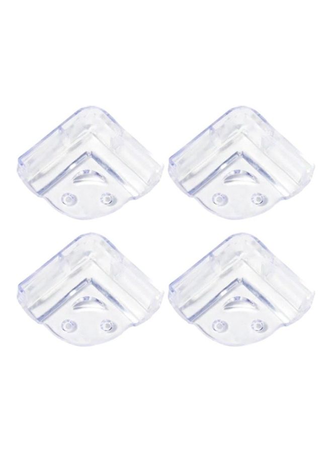 مجموعة ملصقات حماية لحافة الطاولة لسلامة الأطفال مكونة من 4 قطع شفاف