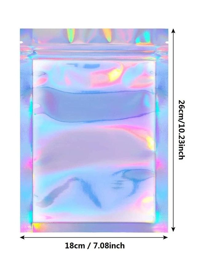 شو وو أكياس تخزين مغلقة من القصدير مصنوعة بالليزر من 100 قطعة متعدد الألوان 18x26سم - Image 2