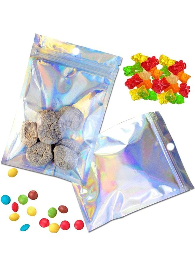 XiuWoo 100-Piece Resealable Smell-Proof Foil Pouch Multicolour 8x13cm  - Image 4