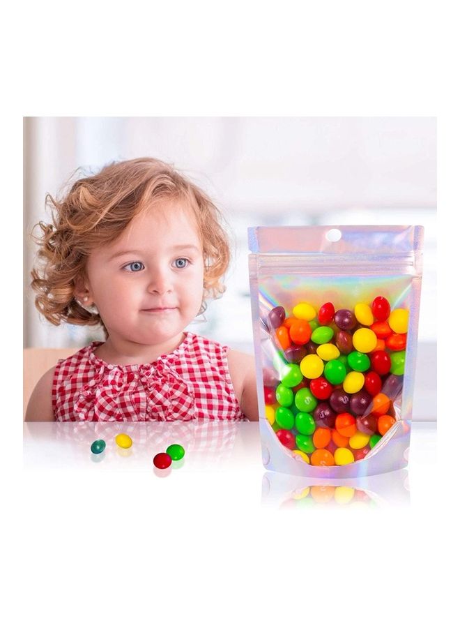 XiuWoo 100-Piece Resealable Smell-Proof Pouch Multicolour 10x15cm  - Image 4