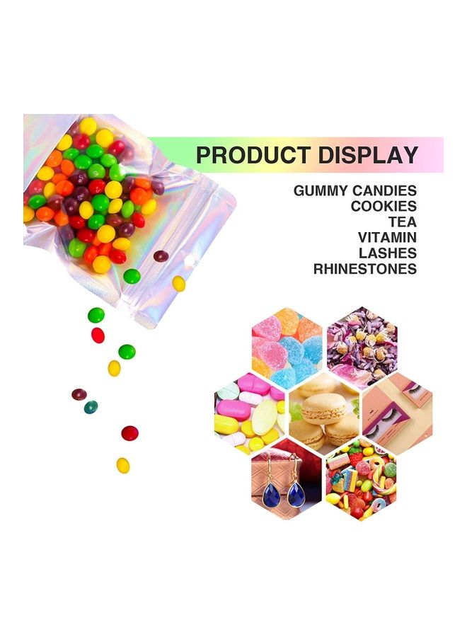 XiuWoo 100-Piece Resealable Smell-Proof Pouch Multicolour 10x15cm  - Image 5