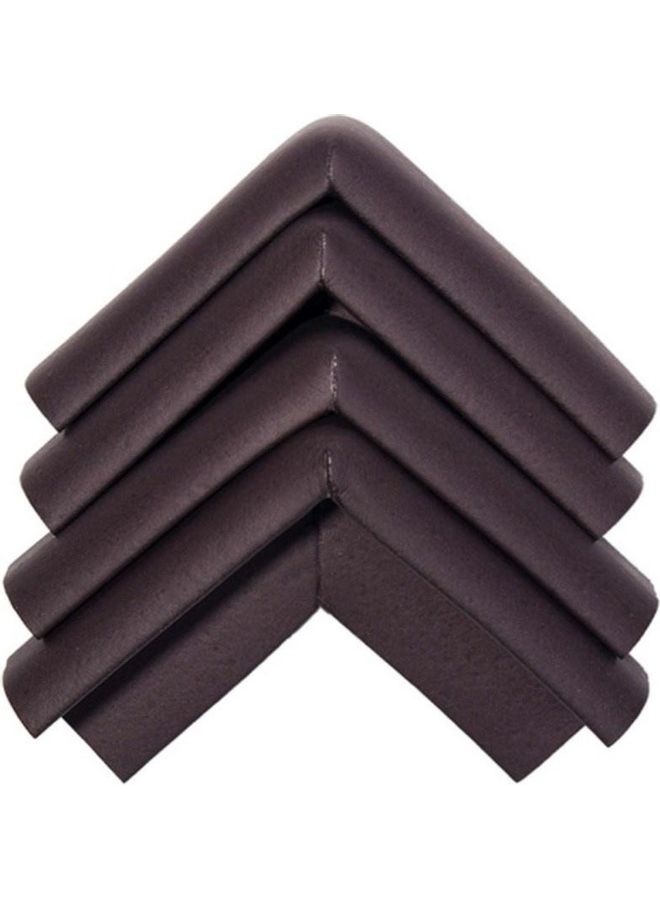 مجموعة ملصقات حماية لحافة الطاولة لسلامة الأطفال مكونة من 4 قطع أسود