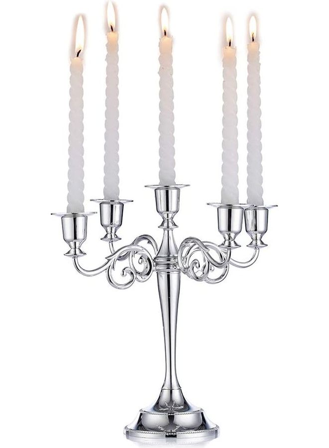 XiuWoo Decorative Candle Holder Silver 27cm  - Image 2
