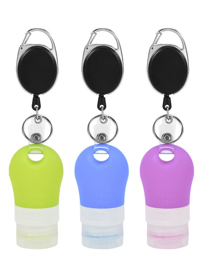 Generic 3-Piece Travel Bottle With Keychain Set 38ml - Image 1