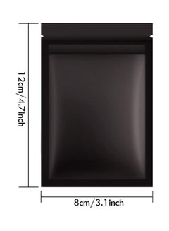 XiuWoo 100-Piece Resealable Smell-Proof Foil Pouch Black 10x15cm  - Image 2