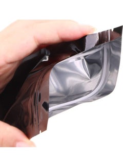 XiuWoo 100-Piece Resealable Smell-Proof Foil Pouch Black 10x15cm  - Image 3