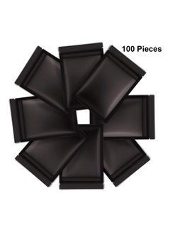 XiuWoo 100-Piece Resealable Smell-Proof Foil Pouch Black 10x15cm  - Image 4