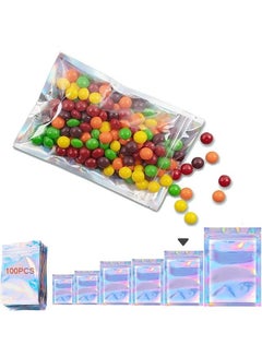 XiuWoo 100-Piece Laser Foil Seal Storage Pouch Multicolour 14x20cm  - Image 1