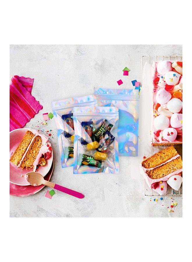 شو وو طقم أكياس من القصدير بسحاب للإغلاق مكون من 50 قطعة متعدد الألوان 18x26سم - Image 5