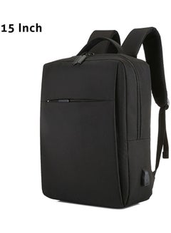 Generic 15 Inch Laptop Backpack With USB Charging Port Black  - Image 1