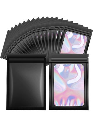 50-Piece Resealable Foil Pouch Set Black 10x15cm - v1624002855/N48443389A_1