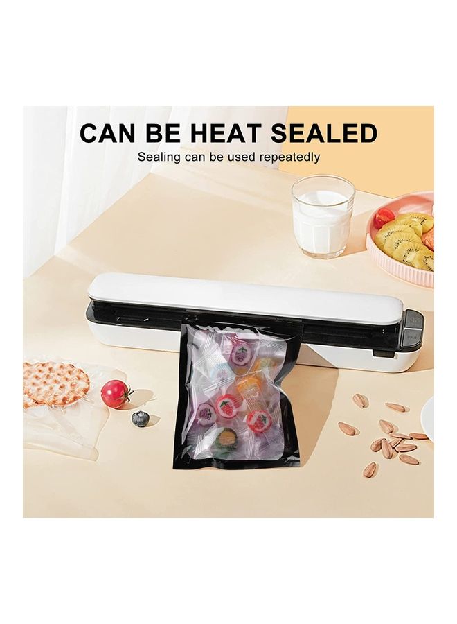50-Piece Resealable Foil Pouch Set Black 10x15cm