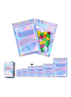 XiuWoo 100-Piece Laser Foil Seal Storage Pouch Multicolour 10x15cm  - Image 1