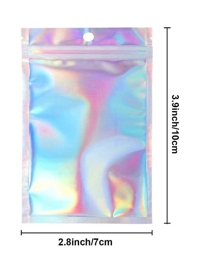 XiuWoo 100-Piece Laser Foil Seal Storage Pouch Multicolour 10x15cm - Image 2