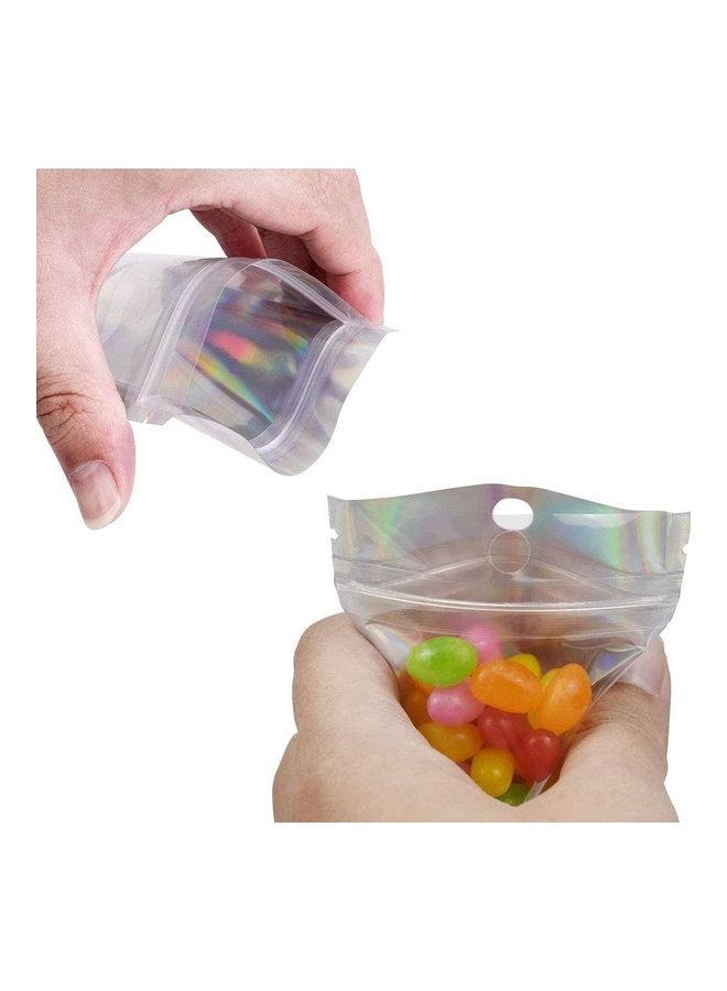 XiuWoo 100-Piece Laser Foil Seal Storage Pouch Multicolour 10x15cm - Image 5