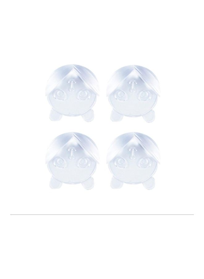 مجموعة ملصقات حماية لحافة الطاولة لسلامة الأطفال مكونة من 4 قطع شفاف