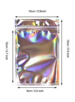 XiuWoo 100-Piece Laser Foil Seal Storage Pouch Silver 10x15cm  - Image 2