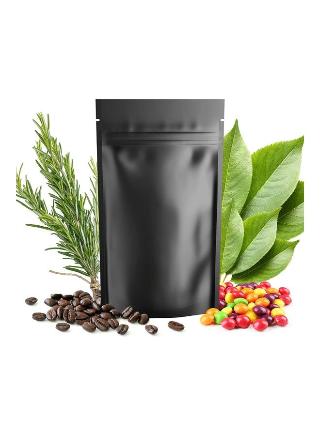 XiuWoo 50-Piece Resealable Smell-Proof Pouch Black 18x26cm  - Image 1