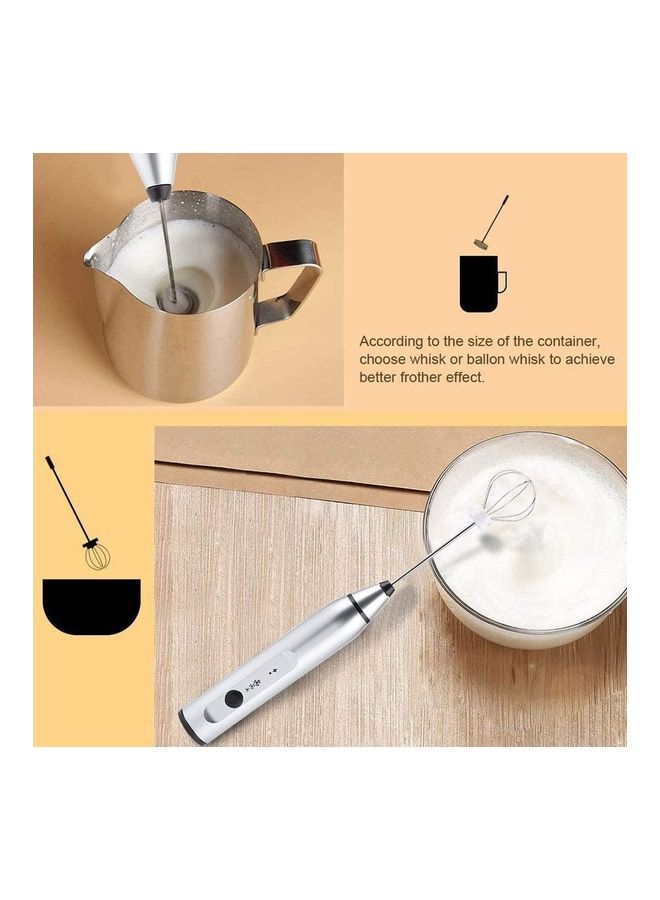 شو وو ماكينة كهربائية لصنع رغوة الحليب فضي - Image 2