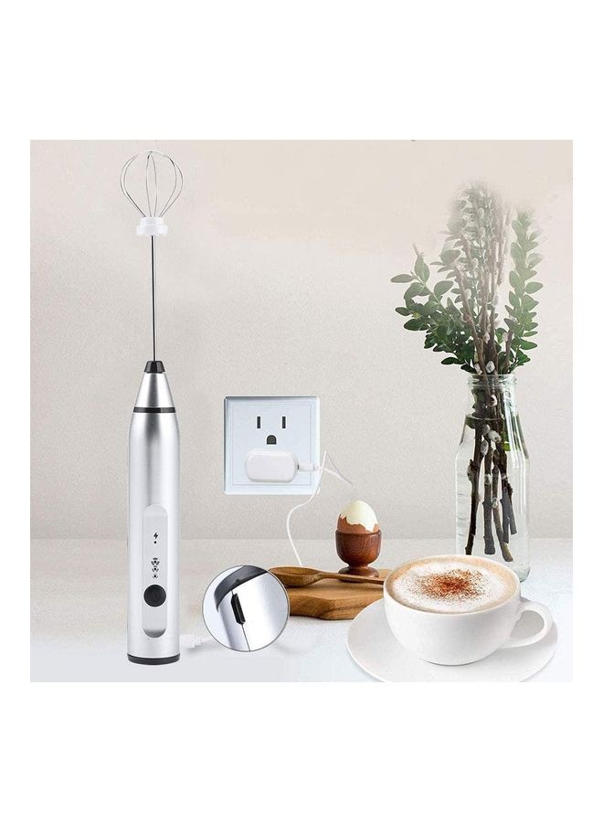 شو وو ماكينة كهربائية لصنع رغوة الحليب فضي - Image 3