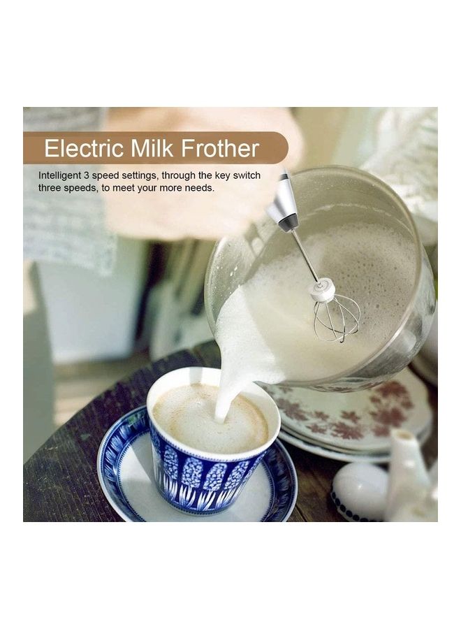 شو وو ماكينة كهربائية لصنع رغوة الحليب فضي - Image 5