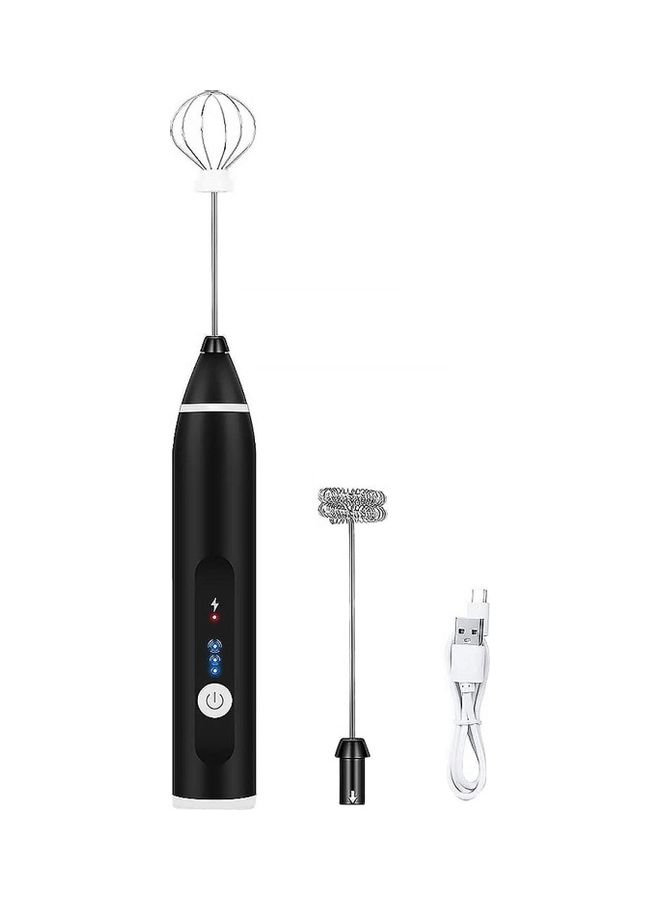 XiuWoo Electric Milk Frother Maker With Whisk Set Black/Silver - Image 1