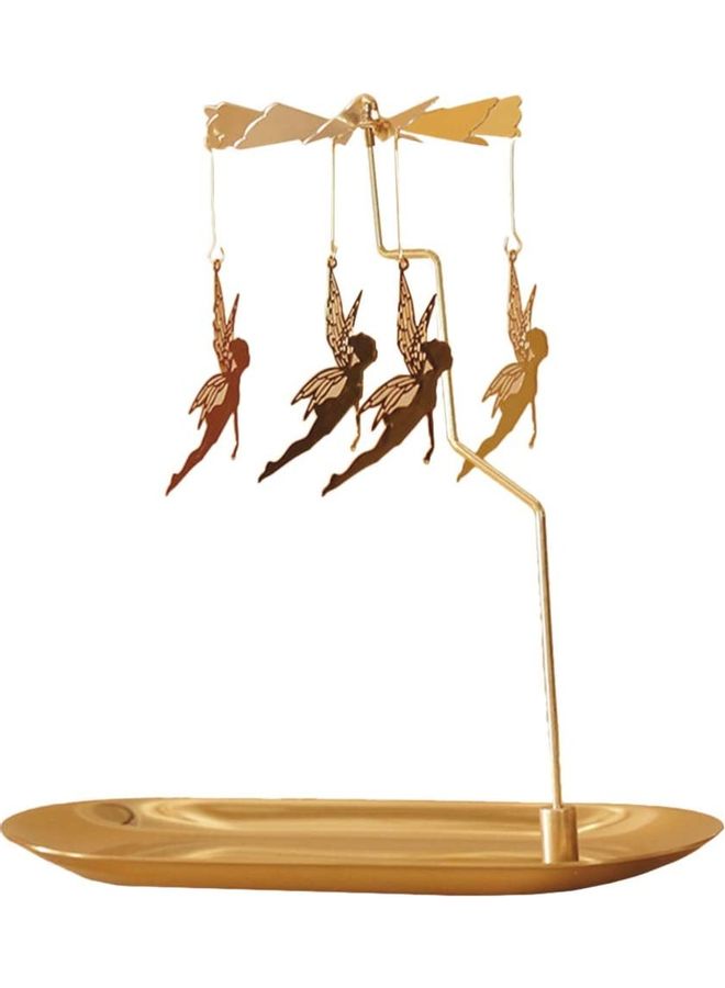 XiuWoo Metal Spinning Candle Holder Gold 7x7.3inch  - Image 2