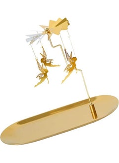 XiuWoo Metal Spinning Candle Holder Gold 7x7.3inch  - Image 3