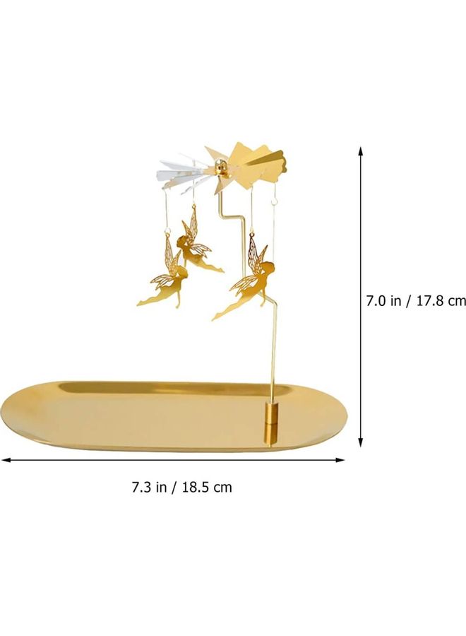 XiuWoo Metal Spinning Candle Holder Gold 7x7.3inch  - Image 5
