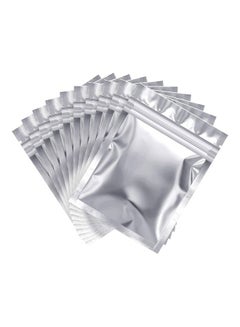 XiuWoo 50-Piece Resealable Foil Pouch Set Silver 10x7.5inch  - Image 2