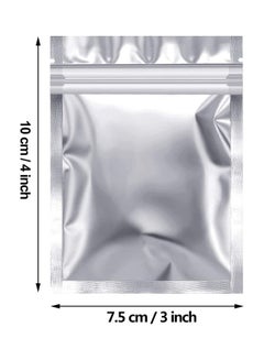 XiuWoo 50-Piece Resealable Foil Pouch Set Silver 10x7.5inch  - Image 3