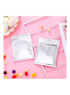 XiuWoo 50-Piece Resealable Foil Pouch Set Silver 10x7.5inch  - Image 5