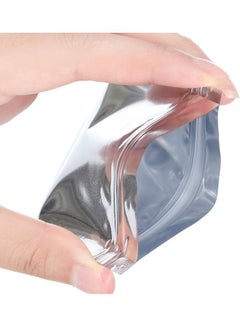 XiuWoo 50-Piece Resealable Foil Pouch Set Silver 10x7.5inch  - Image 4