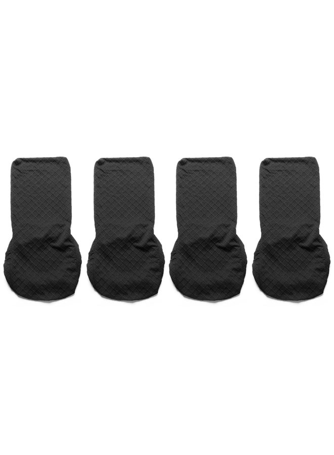 Decdeal - 4-Piece Dining Chair Cover Set Black - Image 1
