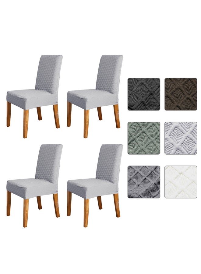 4-Piece Dining Chair Cover Set Grey - v1624004830/N46734166A_1