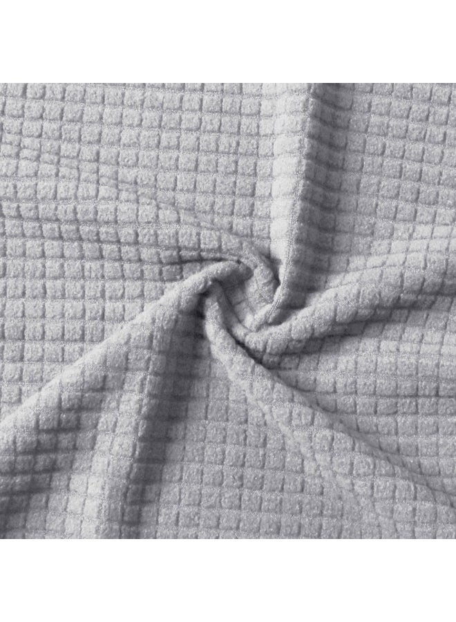 Decdeal 4-Seat Sofa Cover Set Grey - Image 4