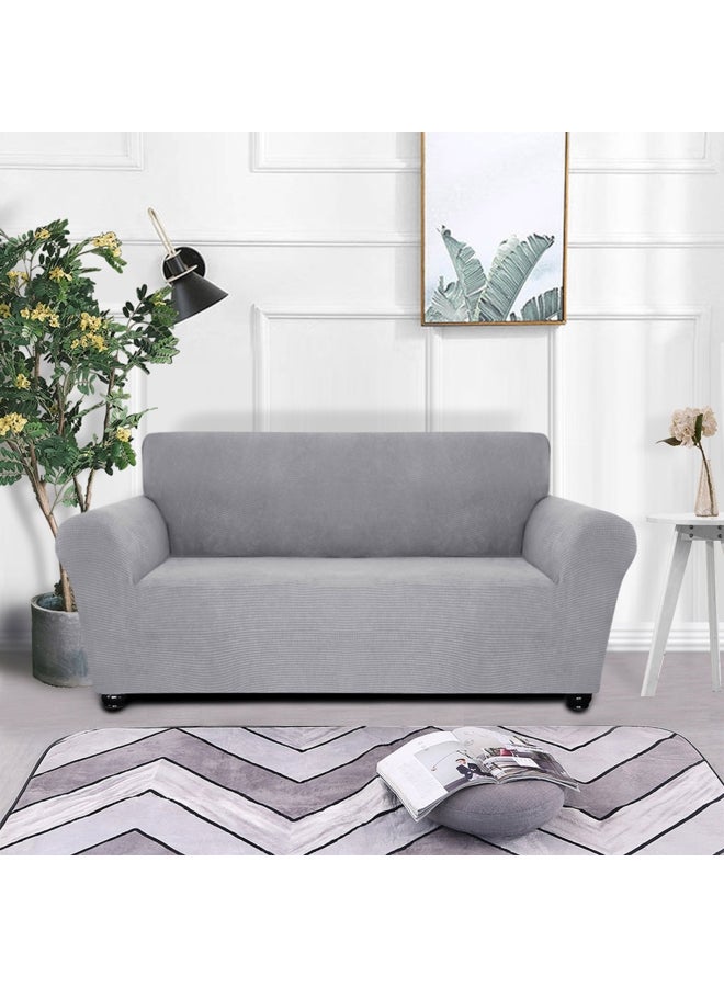 Decdeal - 3-Seat Sofa Cover Set Grey - Image 1