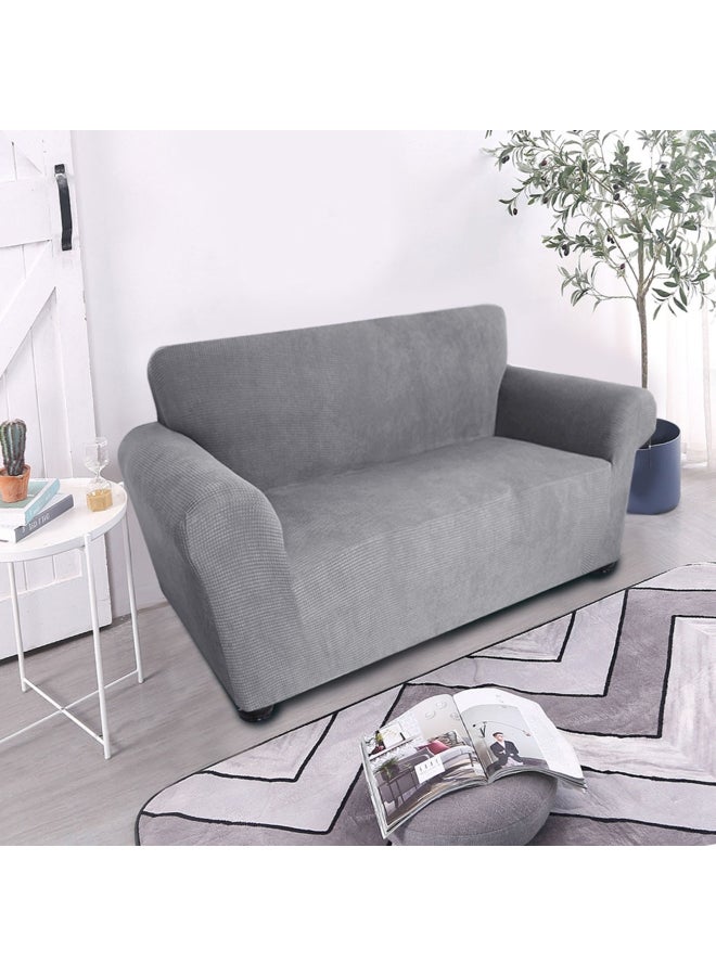 Decdeal - 3-Seat Sofa Cover Set Grey - Image 1