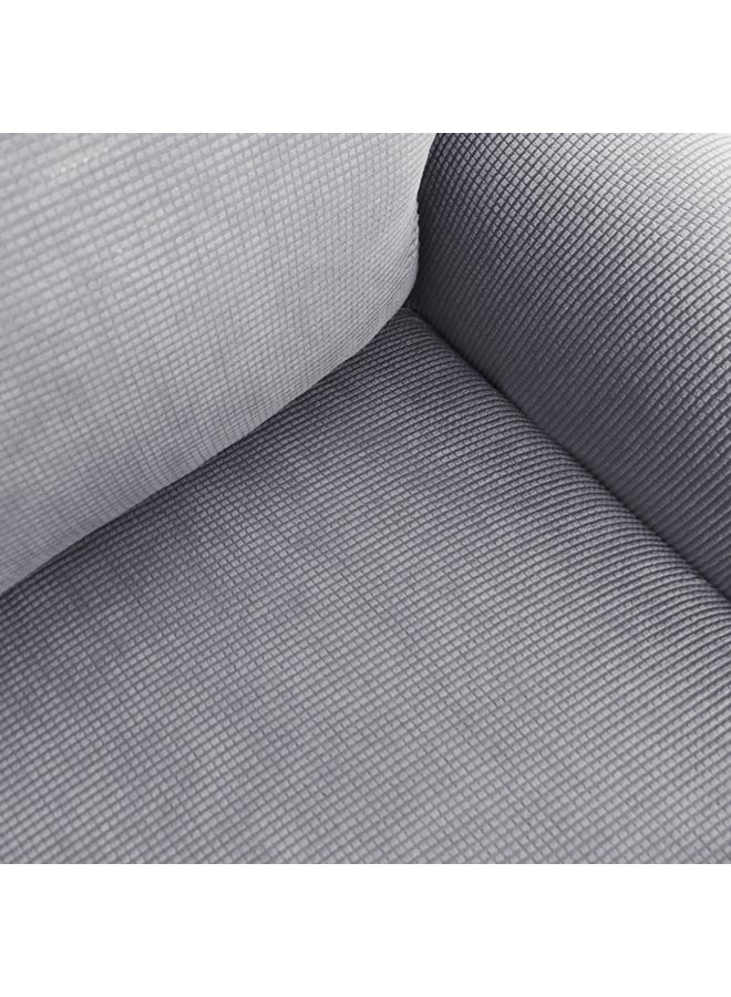 Decdeal - 3-Seat Sofa Cover Set Grey - Image 1