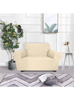 Decdeal Single Seat Sofa Cover Beige  - Image 5