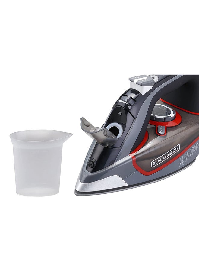 Steam Iron 2200W With Ceramic Sole Plate 380.0 ml X2050 Grey/Red - v1624005726/N35124094A_4