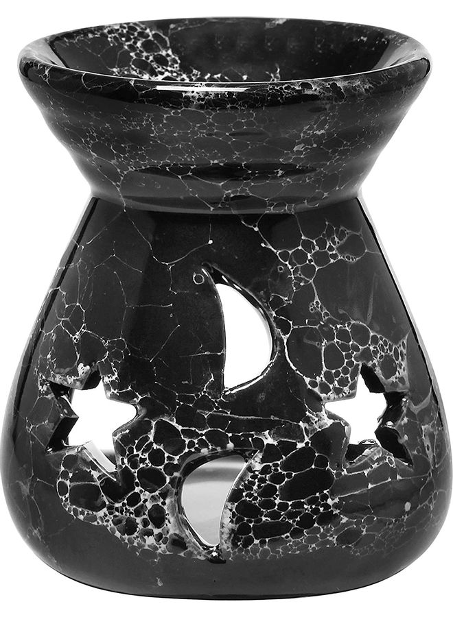 XiuWoo Pack Of 2 Ceramic Aromatherapy Candle Holder Black 3x3.25inch  - Image 4