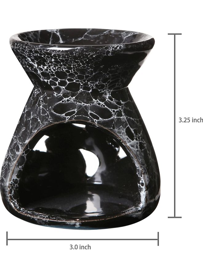 XiuWoo Pack Of 2 Ceramic Aromatherapy Candle Holder Black 3x3.25inch  - Image 5