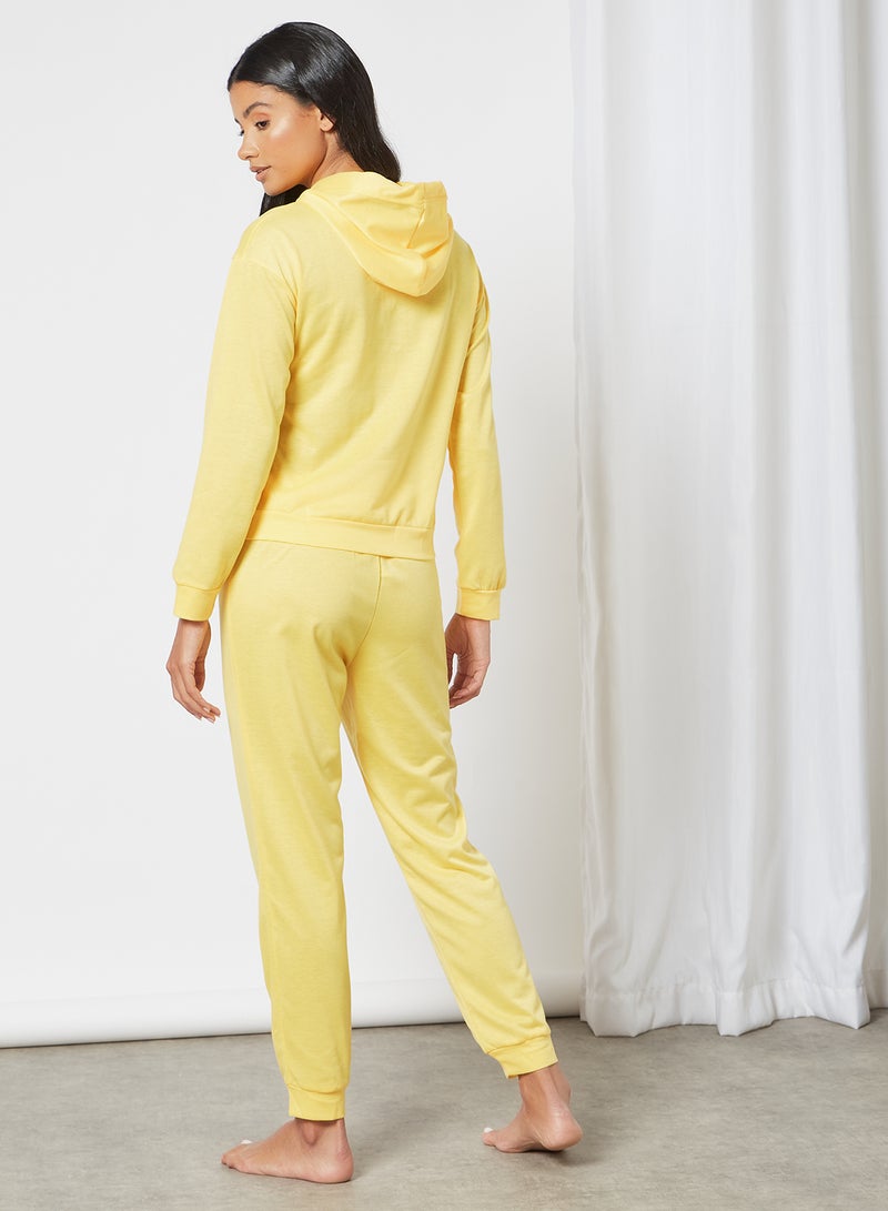 Aila 2-Piece Loungewear Hoodie And Joggers Set Yellow - Image 2