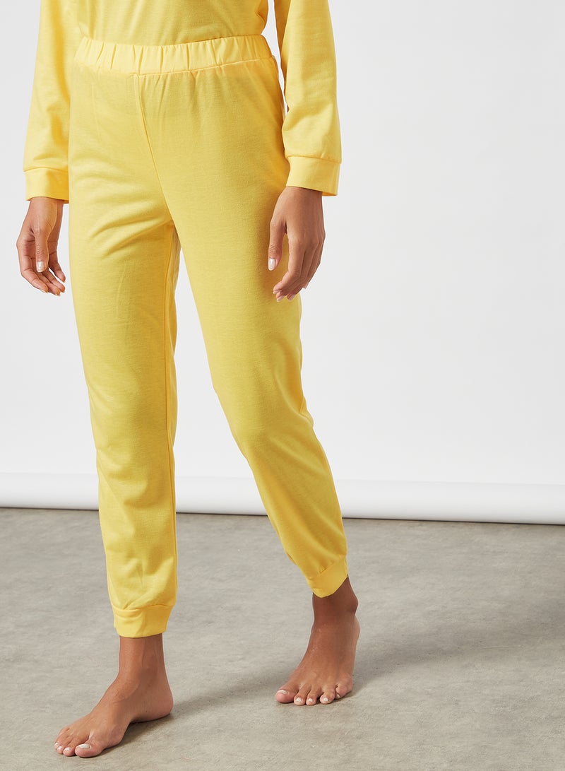 Aila 2-Piece Loungewear Hoodie And Joggers Set Yellow - Image 4