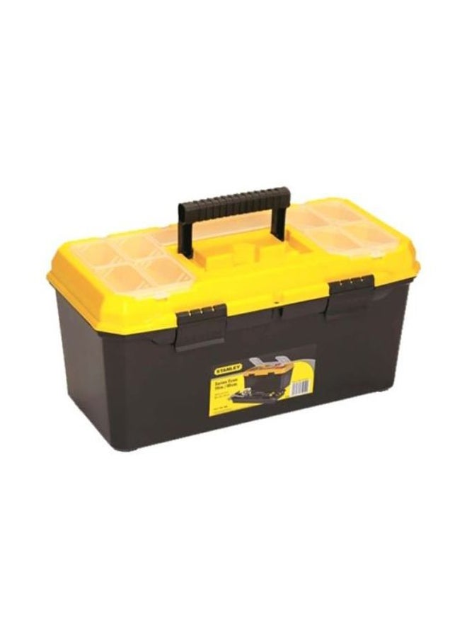 Stanley Plastic Tool Box Yellow/Black 16inch  - Image 1