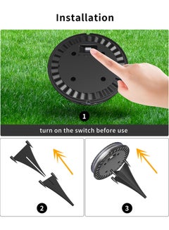 Generic 8-Piece LED Solar Deck Light Warm Yellow  - Image 4