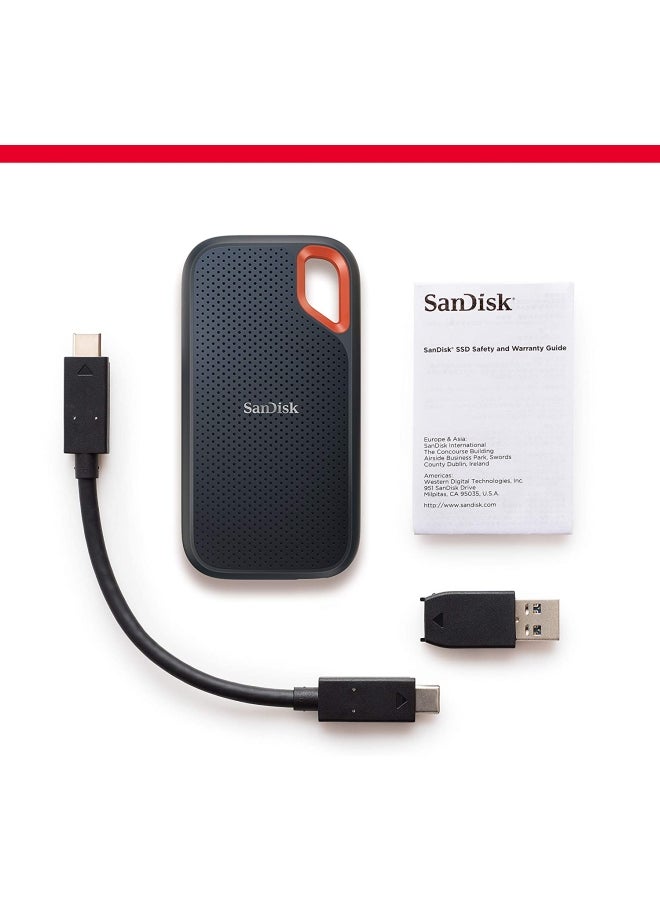 Extreme Portable SSD Up to 1050MB/s USB C, USB 3.2 Gen 2 External Solid State Drive SDSSDE61 1T00 G25, SanDisk Extreme Portable SSD, SDSSDE61 1T00 G25 1 TB 