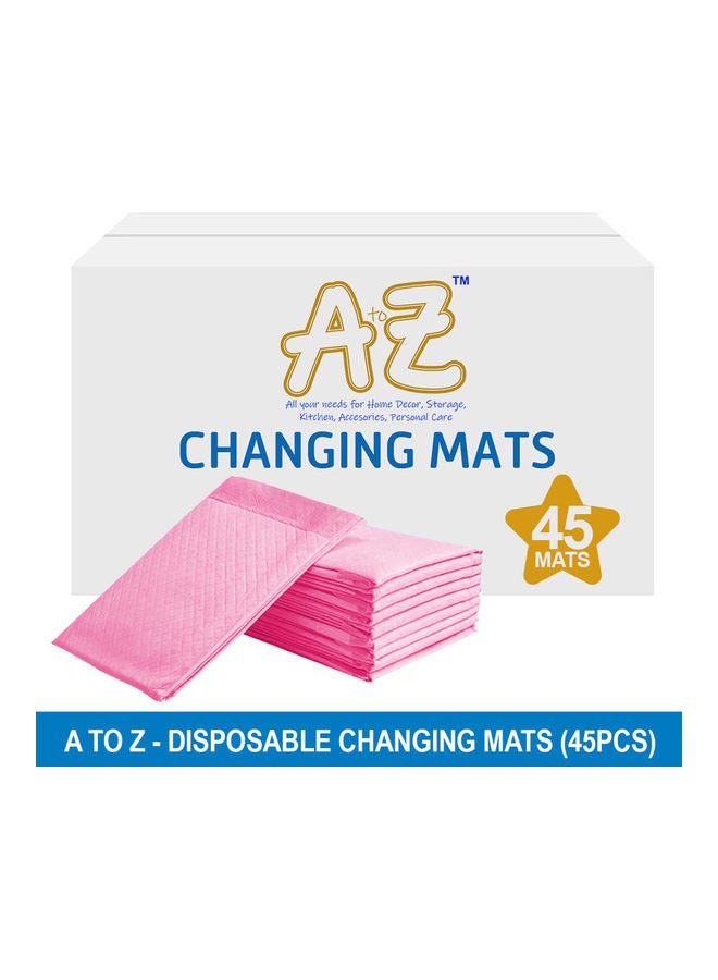 A TO Z Disposable Changing Mats - Pack Of 45 - Pink  - Image 2