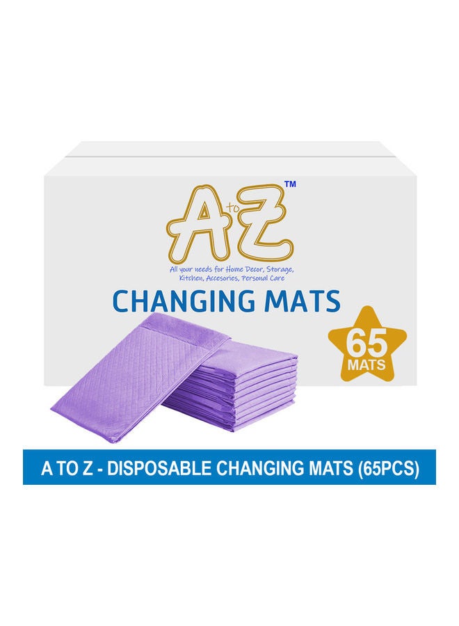 A TO Z Disposable Changing Mats - Pack Of 65 - Lavender  - Image 2